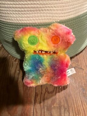 Plush Rainbow Monster Dog Toy - Multicolor